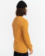 Hombre con jersey cerrado Element Brand Kayden amarillo lateral