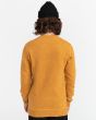 Hombre con jersey cerrado Element Brand Kayden amarillo posterior