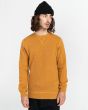Hombre con jersey cerrado Element Brand Kayden amarillo frontal