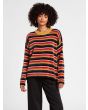 Mujer con Suéter Oversize de chenilla Volcom Prism Break multicolor a rayas 