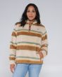 Mujer con jersey de forro sherpa Salty Crew Calm Seas Natural 