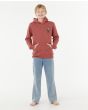 Niño con Sudadera con capucha Rip Curl Youth Search Icon color Apple Butter 8-16 años ajuste relajado