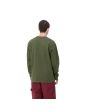 Hombre con Camiseta de manga larga Carhartt WIP American Script Verde Estragón posterior