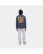 Hombre con Sudadera Carhartt WIP Label State Flag Sweat Azul espalda