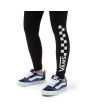 Mujer con Leggings Vans Chalkboard Classic Negros estampado checkerboard pierna
