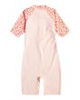 Mono de protección solar Billabong Billie Logo Combi rosa para bebé posterior