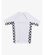 Camiseta de protección solar Quiksilver Check This UPF 50+ blanco para niño posterior