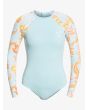 Licra de surf de manga larga Roxy Island in the Sun azul celeste para mujer 