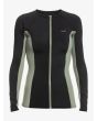 Licra para Surf de manga larga y cremallera Roxy Pro Wave Antracita para mujer