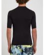 Hombre con licra de surf con manga corta Volcom Lido Solid UPF 50+ Negra espalda