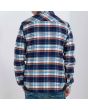 Camisa de franela Lightning Bolt Siskyou azul para hombre posterior