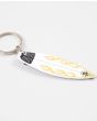 Llavero Rip Curl Surfboard Keyring naranja, blanco y negro lateral