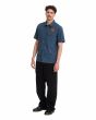 Hombre con camisa de manga corta Volcom Slab City azul corte clásico