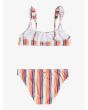 Conjunto Bikini Roxy Lovely Senorita multicolor con estampado a rayas para niña 8 a 16 años posterior