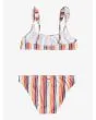 Conjunto Bikini Roxy Lovely Senorita multicolor con estampado a rayas para niña 8 a 16 años posterior