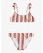Conjunto Bikini Roxy Lovely Senorita multicolor con estampado a rayas para niña 8 a 16 años