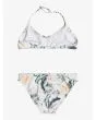 Conjunto Bikini Roxy Lovely Senorita blanco floral para niña 8 a 16 años posterior