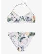 Conjunto Bikini Roxy Lovely Senorita blanco floral para niña 8 a 16 años