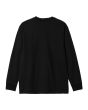 Camiseta de manga larga Carhartt WIP L/S American Script T-Shirt Negra para hombre posterior
