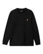 Camiseta de manga larga Carhartt WIP L/S American Script T-Shirt Negra para hombre