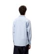 Hombre con camisa de manga larga Cassel Shirt Azul y Blanca a rayas posterior