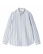 Camisa de manga larga Carhartt WIP Dillion azul y blanca a rayas para hombre