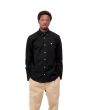 Hombre con Camisa de manga larga Carhartt WIP Madison Shirt Black/Wax abotonada
