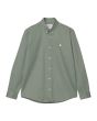 Camisa clásica de manga larga Carhartt WIP L/S Madison Shirt Park/White para hombre