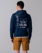 Hombre con Sudadera de capucha y cremallera Lightning Bolt Luau Azul posterior