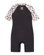 Mono de protección solar UPF 50 Billabong Billie Logo Combi con manga corta negro para niñas de 0 a 6 años posterior