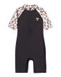 Mono de protección solar UPF 50 Billabong Billie Logo Combi con manga corta negro para niñas de 0 a 6 años