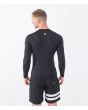 Hombre con Licra de manga larga con protección solar UPF 50+ Hurley One And Only Quickdry Rashguard LS Negra posterior