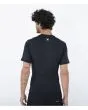 Hombre con licra de surf de manga corta Hurley One and Only Quickdry Rashguard UPF 50+ Negra posterior
