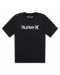 Licra de manga corta con protección solar UPF 50+ Hurley One and Only Quickdry Rashguard Negra para hombre