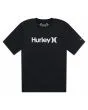 Licra de manga corta con protección solar UPF 50+ Hurley One and Only Quickdry Rashguard Negra para hombre