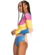 Mujer con licra de surf de manga larga Roxy Pop Surf Regatta lateral