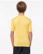 Lycra de protección solar UPF 50+ Rip Curl Corp UV Boys amarilla para niño posterior