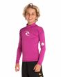 Camiseta de protección solar UPF 50 con manga larga Rip Curl Uv Corpo para chico en morado lateral