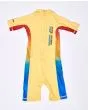 Licra de protección solar UPF 50+ Rip Curl Mumma amarilla para niños de 0 a 6 años posterior