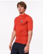 Camiseta de manga corta con protección solar UPF 50+ Rip Curl Icons Perf SSL UV roja para hombre lateral