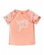 Camiseta de protección solar Roxy Salty But Sweet UPF 50+ Peach para niñas de 2 a 7 años