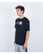 Camiseta de protección solar de manga corta Hurley Everyday Hybrid UPF 50+ Negra lateral
