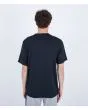 Camiseta de protección solar de manga corta Hurley Everyday Hybrid UPF 50+ Negra posterior