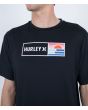 Camiseta de protección solar de manga corta Hurley Everyday Hybrid UPF 50+ Negra gráfico