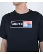 Camiseta de protección solar de manga corta Hurley Everyday Hybrid UPF 50+ Negra gráfico