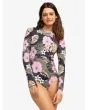 Mujer con Licra de Surf con manga larga Roxy Pro The Overhead Antracita Floral
