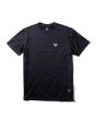 Camiseta de protección solar UV 50 Vissla Twisted Eco Rashguard Negra para hombre