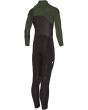 Neopreno Hurley Advantage Plus 3/2 mm Fullsuit verde para hombre posterior