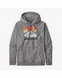 Sudadera Reciclada con Capucha Patagonia Logo Ridge gris para Hombre