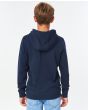 Niño con Sudadera surfera con capucha Rip Curl Mama Fleece azul marino espalda